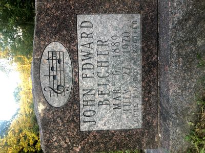 Ed Belcher's grave on 