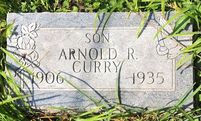 Arnold Curry Headstone from Haddox grave visit 9.15.2022