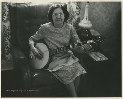Aunt Jenny in Chair with Banjo